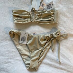 L*Space Bikini Set - Metallic Bone Color - NWT